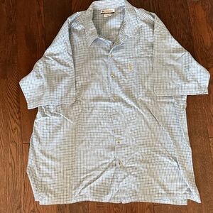 Columbia Light Blue Plaid Casual Shirt